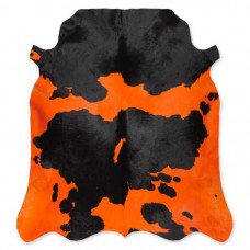 Δέρμα Αγελάδας Dyed Orange-Black