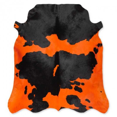 Δέρμα Αγελάδας Dyed Orange-Black