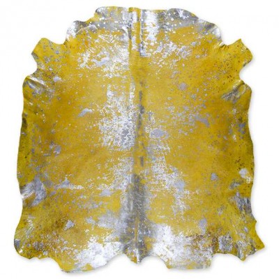 Δέρμα Αγελάδας Metallic Yellow Acid Silver