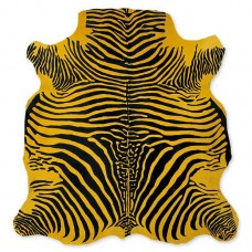 Δέρμα Αγελάδας (εκτυπωμένο) Zebra Yellow