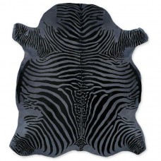 Δέρμα Αγελάδας (εκτυπωμένο) Zebra Dark Grey