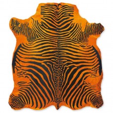 Δέρμα Αγελάδας (εκτυπωμένο) Zebra Orange