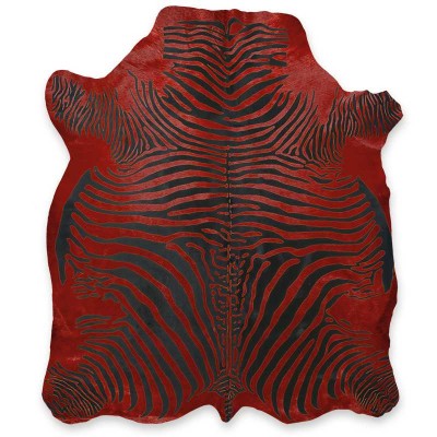 Δέρμα Αγελάδας (εκτυπωμένο) Zebra Red